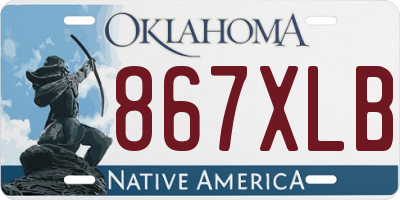 OK license plate 867XLB