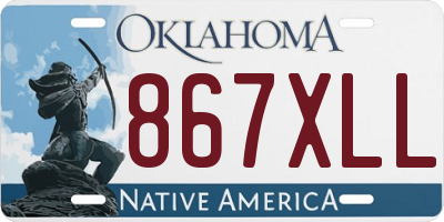 OK license plate 867XLL