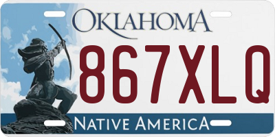 OK license plate 867XLQ