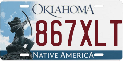 OK license plate 867XLT