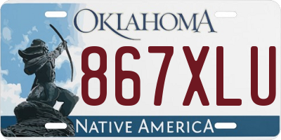 OK license plate 867XLU