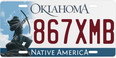 OK license plate 867XMB