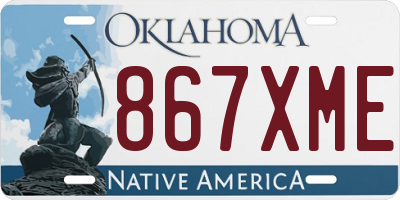 OK license plate 867XME