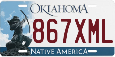 OK license plate 867XML