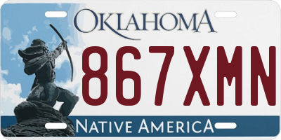 OK license plate 867XMN
