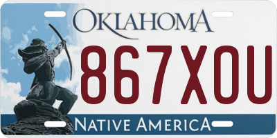 OK license plate 867XOU
