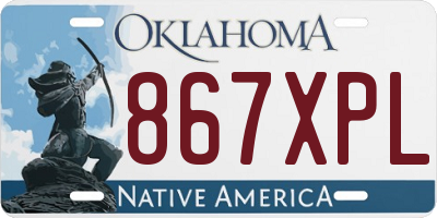 OK license plate 867XPL