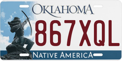 OK license plate 867XQL