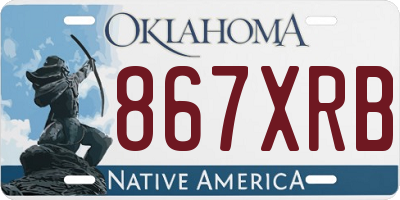 OK license plate 867XRB