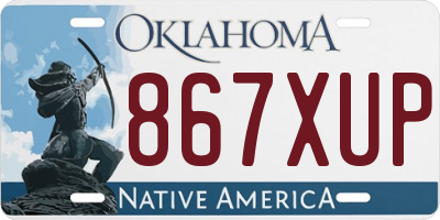 OK license plate 867XUP