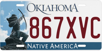 OK license plate 867XVC