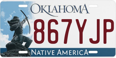 OK license plate 867YJP