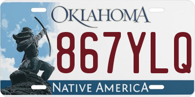 OK license plate 867YLQ