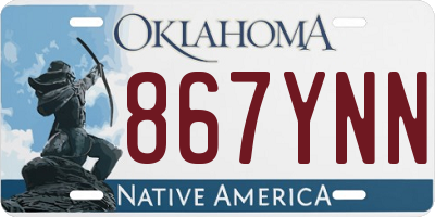 OK license plate 867YNN