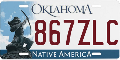 OK license plate 867ZLC