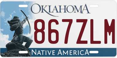 OK license plate 867ZLM