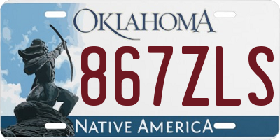 OK license plate 867ZLS