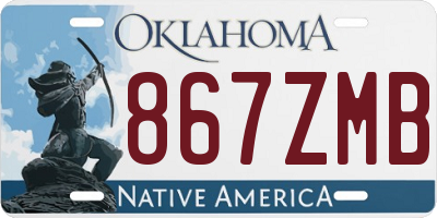 OK license plate 867ZMB