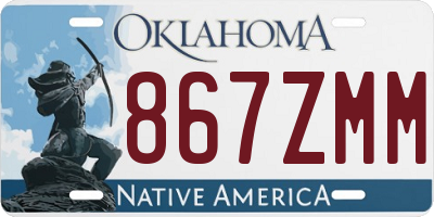 OK license plate 867ZMM