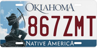 OK license plate 867ZMT