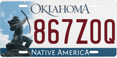 OK license plate 867ZOQ