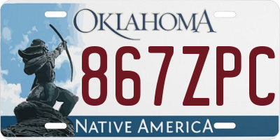 OK license plate 867ZPC