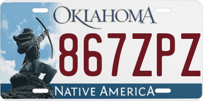 OK license plate 867ZPZ