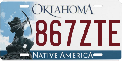 OK license plate 867ZTE