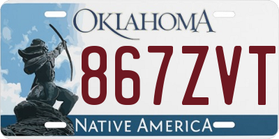 OK license plate 867ZVT