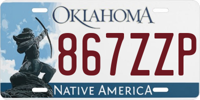 OK license plate 867ZZP