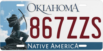 OK license plate 867ZZS