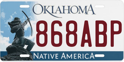 OK license plate 868ABP