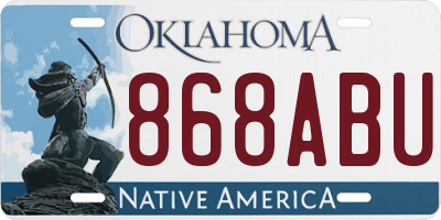 OK license plate 868ABU