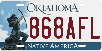 OK license plate 868AFL