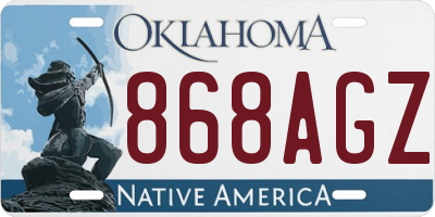OK license plate 868AGZ