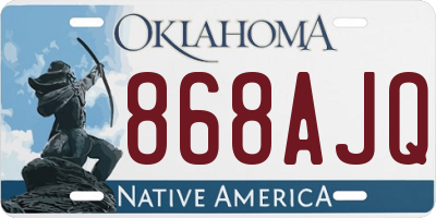 OK license plate 868AJQ