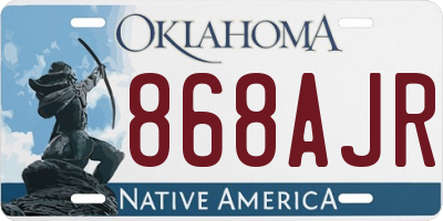 OK license plate 868AJR