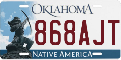 OK license plate 868AJT