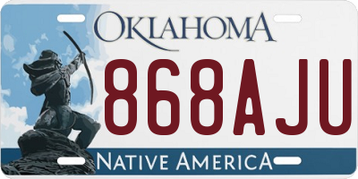 OK license plate 868AJU