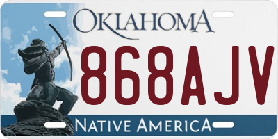 OK license plate 868AJV