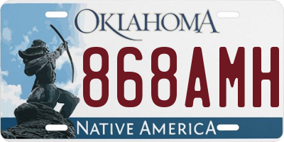 OK license plate 868AMH