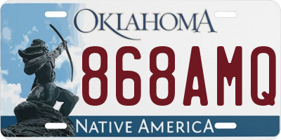 OK license plate 868AMQ