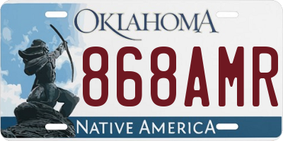 OK license plate 868AMR