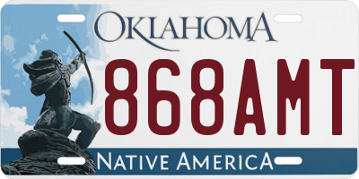OK license plate 868AMT