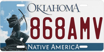 OK license plate 868AMV
