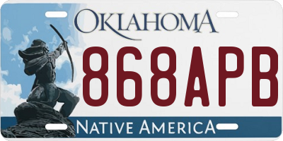 OK license plate 868APB