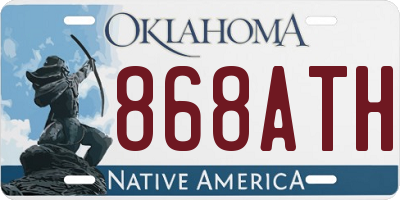 OK license plate 868ATH