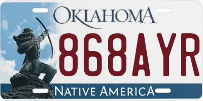 OK license plate 868AYR