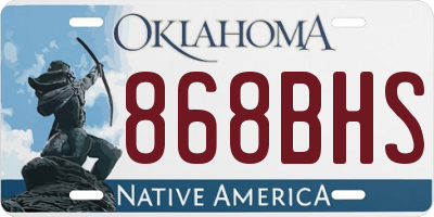 OK license plate 868BHS