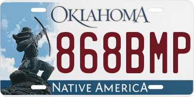 OK license plate 868BMP